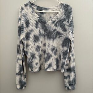 Aeropostale Tie Dye Reversible Waffle-Knit Crop Top Sz S – Cozy Casual, Lounge